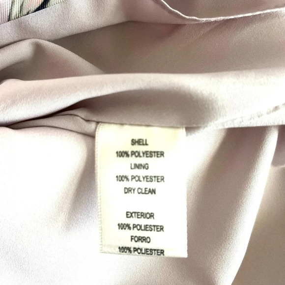 Eliza J Pink Floral Print Mikado Tulip Cocktail Dress Size 4 - Picture 7 of 7